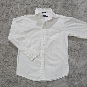 Chaps classic white button down longsleeves shirt